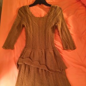 Vintage inspired knit tiered Anthropologie dress